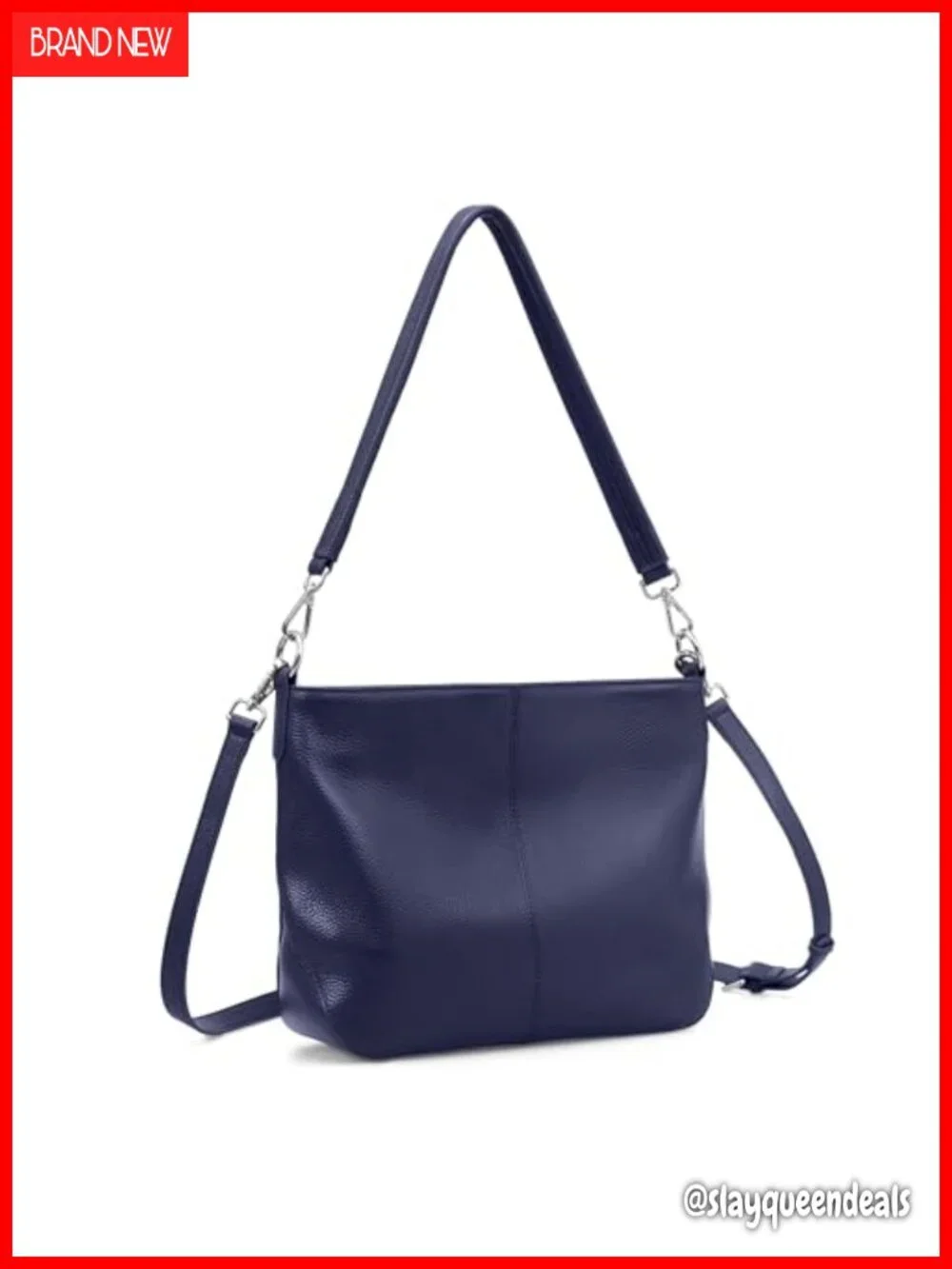 Genuine Leather Crossbody Hobo Bag Women's Soft Shoulder Purse with 2 Removable